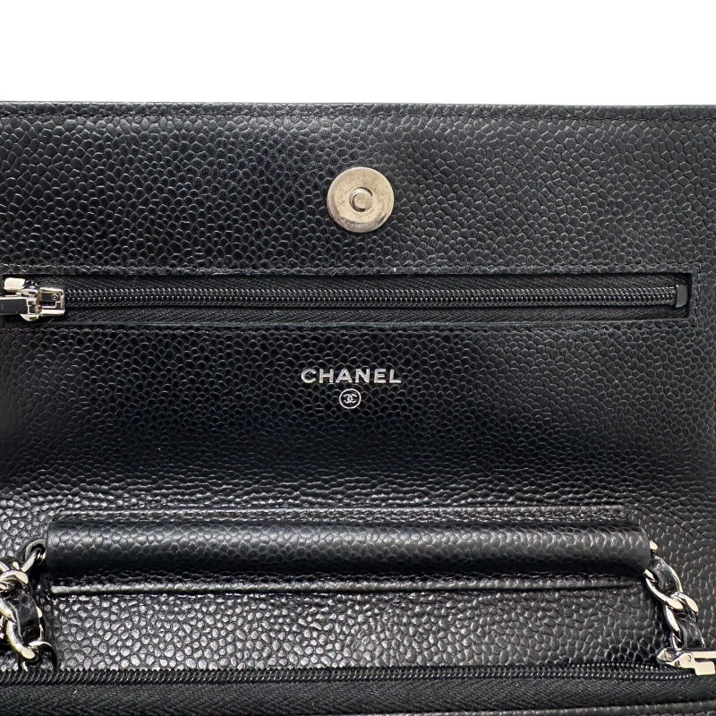 シャネル CHANEL マトラッセチェーンウォレット AP0250 ブラック キャビアスキン レディース ショルダーバッグ