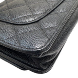 シャネル CHANEL マトラッセチェーンウォレット AP0250 ブラック キャビアスキン レディース ショルダーバッグ