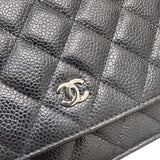 シャネル CHANEL マトラッセチェーンウォレット AP0250 ブラック キャビアスキン レディース ショルダーバッグ
