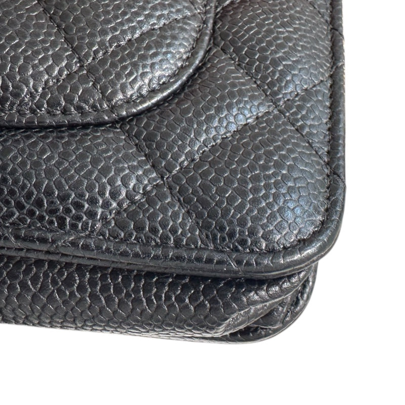 シャネル CHANEL マトラッセチェーンウォレット AP0250 ブラック キャビアスキン レディース ショルダーバッグ