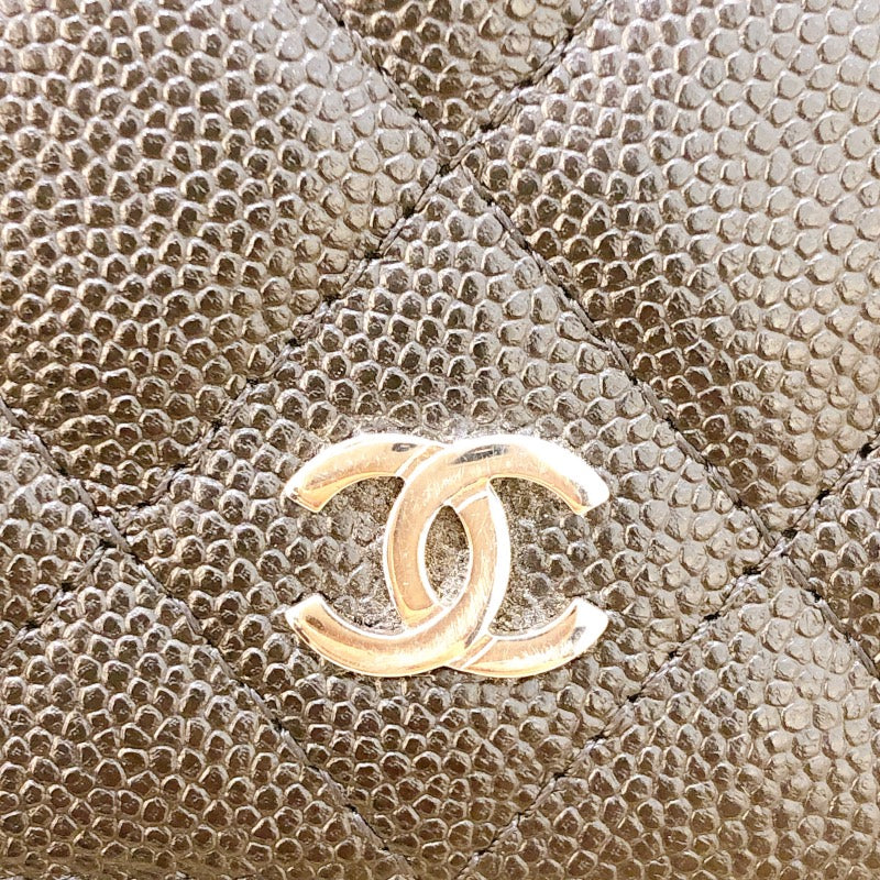 シャネル CHANEL マトラッセ　チェーンウォレット A84310 ブラック キャビアスキン SV金具 レディース ショルダーバッグ
