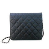 シャネル CHANEL マトラッセ　チェーンウォレット A84310 ブラック キャビアスキン SV金具 レディース ショルダーバッグ
