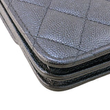 シャネル CHANEL マトラッセ　チェーンウォレット A84310 ブラック キャビアスキン SV金具 レディース ショルダーバッグ