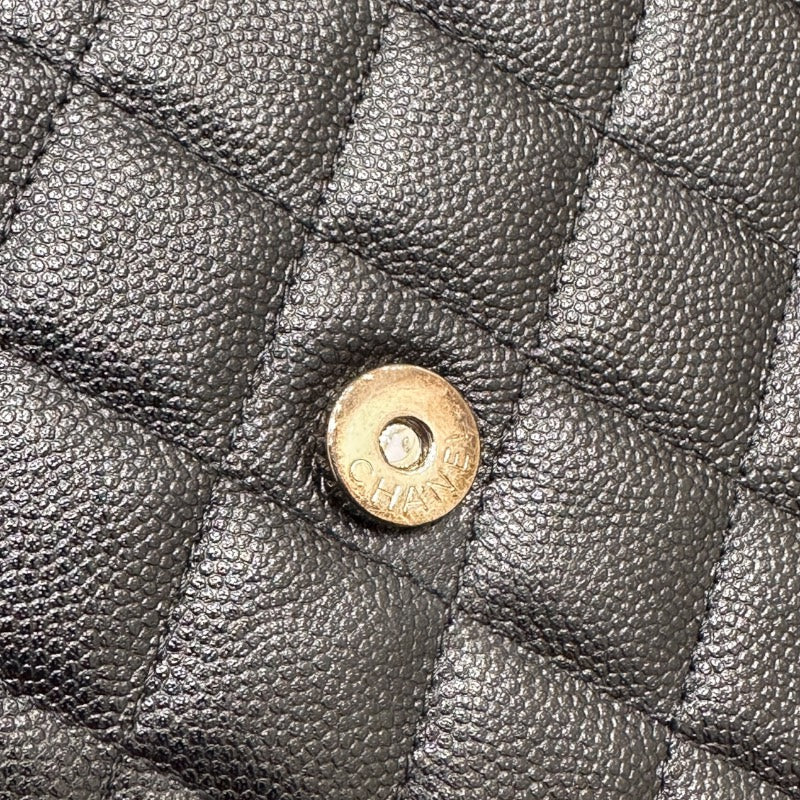 シャネル CHANEL マトラッセ　チェーンウォレット A84310 ブラック キャビアスキン SV金具 レディース ショルダーバッグ