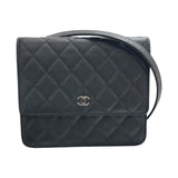 シャネル CHANEL マトラッセ　チェーンウォレット A84310 ブラック キャビアスキン SV金具 レディース ショルダーバッグ