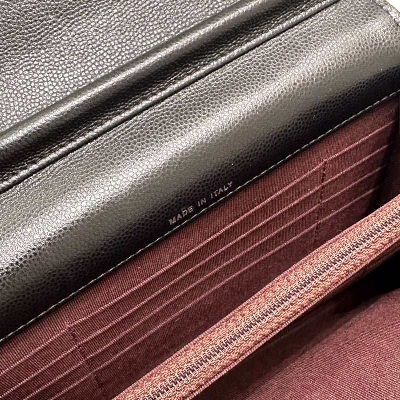 シャネル CHANEL マトラッセ　チェーンウォレット A84310 ブラック キャビアスキン SV金具 レディース ショルダーバッグ