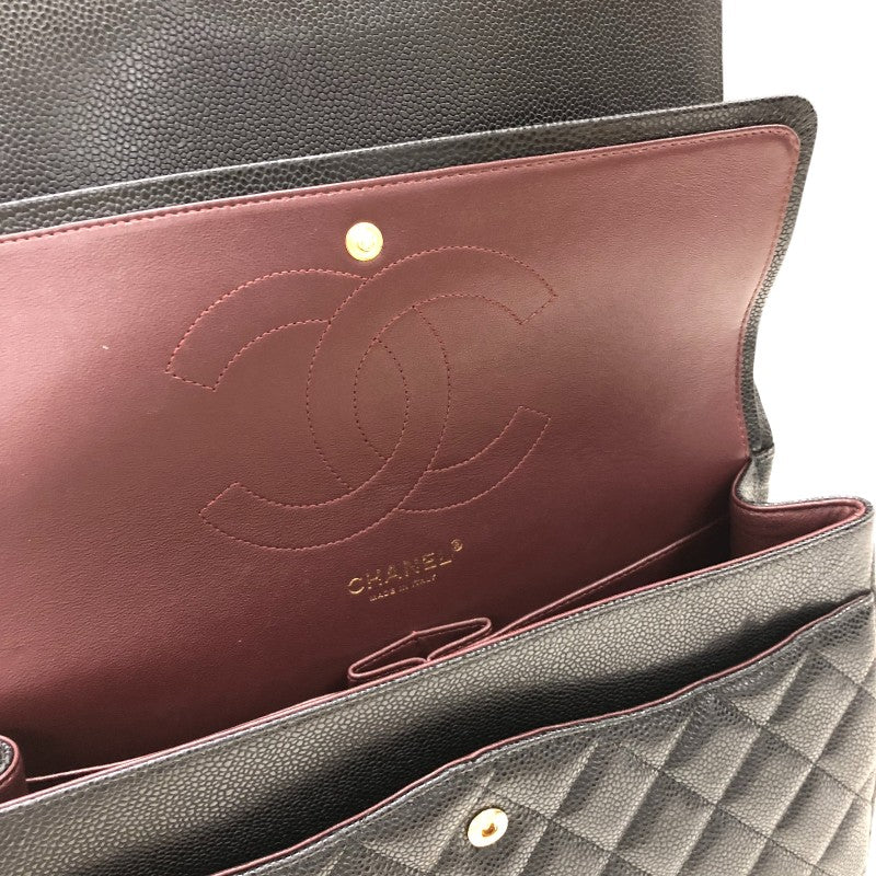 シャネル CHANEL マトラッセ30 A58600 ブラック ゴールド金具 キャビアスキン レディース ショルダーバッグ