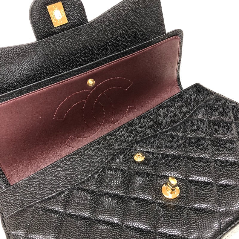 シャネル CHANEL マトラッセ30 A58600 ブラック ゴールド金具 キャビアスキン レディース ショルダーバッグ
