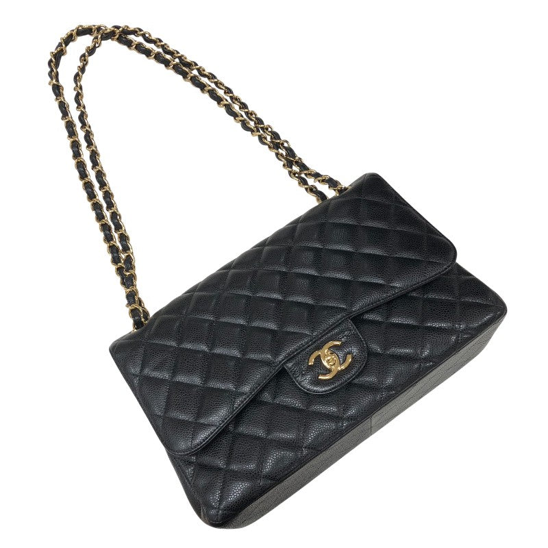 シャネル CHANEL マトラッセ30 A58600 ブラック ゴールド金具 キャビアスキン レディース ショルダーバッグ