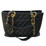 シャネル CHANEL GSTトートバッグ A50995 ブラック　GD金具 キャビアスキン ユニセックス トートバッグ