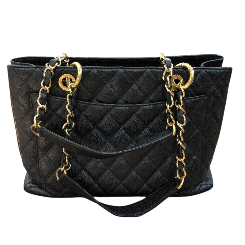 シャネル CHANEL GSTトートバッグ A50995 ブラック　GD金具 キャビアスキン ユニセックス トートバッグ