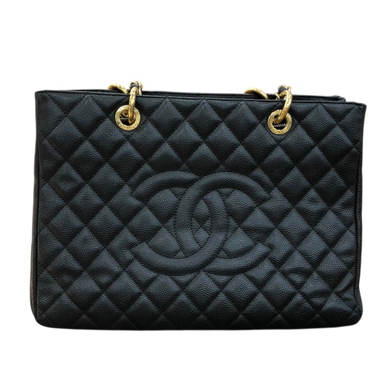 シャネル CHANEL GSTトートバッグ A50995 ブラック　GD金具 キャビアスキン ユニセックス トートバッグ