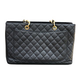 シャネル CHANEL ココマークチェーントートバッグ ブラック/ゴールド金具 キャビア レディース トートバッグ