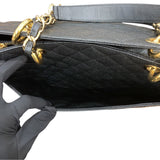 シャネル CHANEL ココマークチェーントートバッグ ブラック/ゴールド金具 キャビア レディース トートバッグ