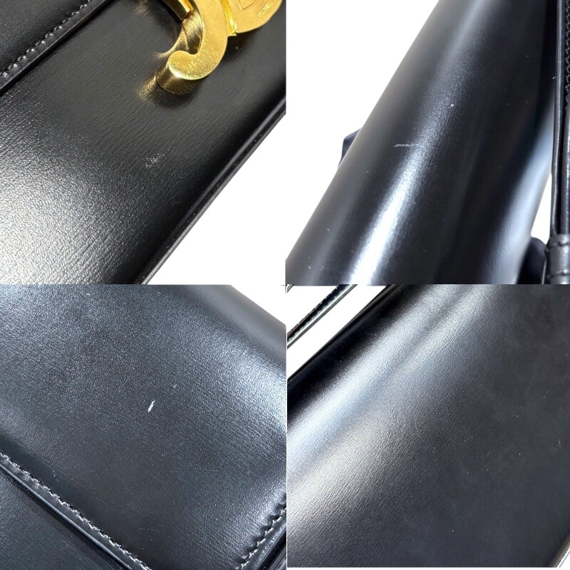 セリーヌ CELINE ショルダーバッグ クロード ブラック/GD金具 カーフ レディース ハンドバッグ