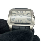 カルティエ Cartier サントスデュモン LM W2007051 アイボリー K18WG 手巻き メンズ 腕時計