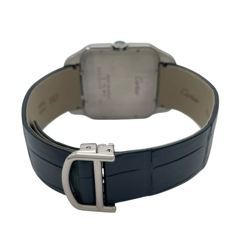 カルティエ Cartier サントスデュモン LM W2007051 アイボリー K18WG 手巻き メンズ 腕時計