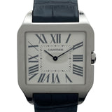 カルティエ Cartier サントスデュモン LM W2007051 アイボリー K18WG 手巻き メンズ 腕時計