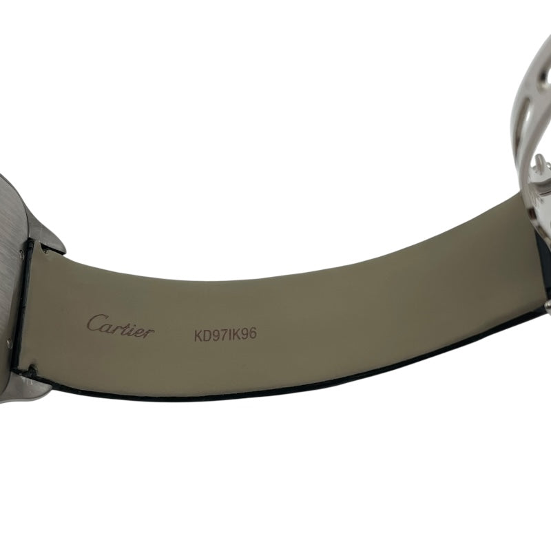 カルティエ Cartier サントスデュモン LM W2007051 アイボリー K18WG 手巻き メンズ 腕時計