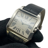 カルティエ Cartier サントスデュモン LM W2007051 アイボリー K18WG 手巻き メンズ 腕時計