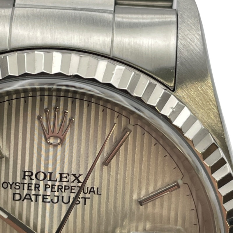 ロレックス ROLEX デイトジャスト タペストリー 16234 シルバー WG/SS 自動巻き メンズ 腕時計