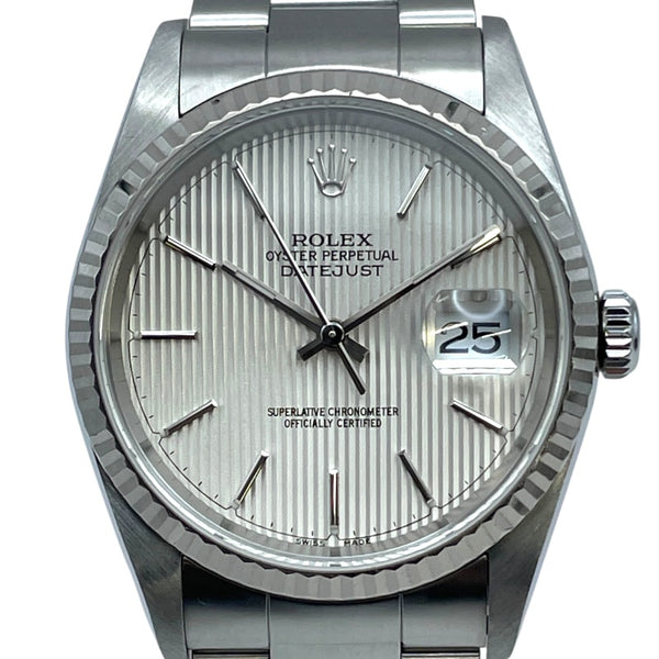 ロレックス ROLEX デイトジャスト タペストリー 16234 シルバー WG/SS 自動巻き メンズ 腕時計