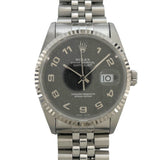 ロレックス ROLEX デイトジャスト36 ホリコン 16234 グレー K18WG/SS メンズ 腕時計