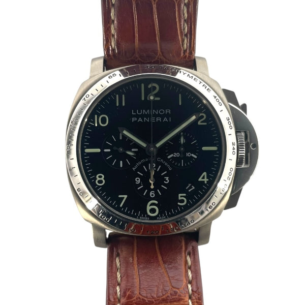 パネライ PANERAI ルミノール クロノ PAM00074 ブラック SS メンズ 腕時計