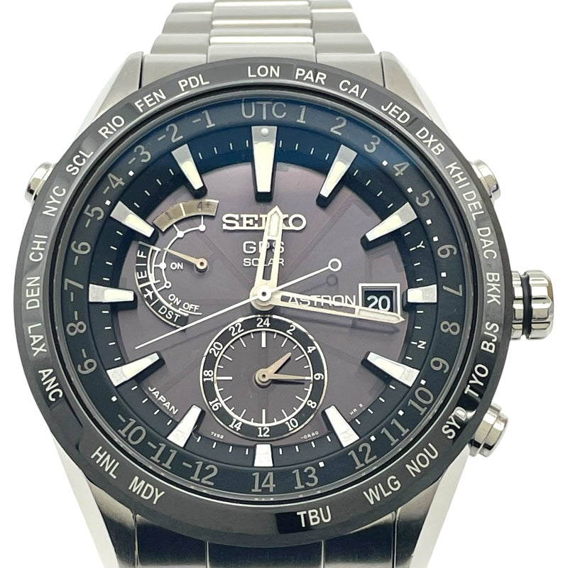 セイコー SEIKO アストロン SBXA021 ブラック SS メンズ 腕時計
