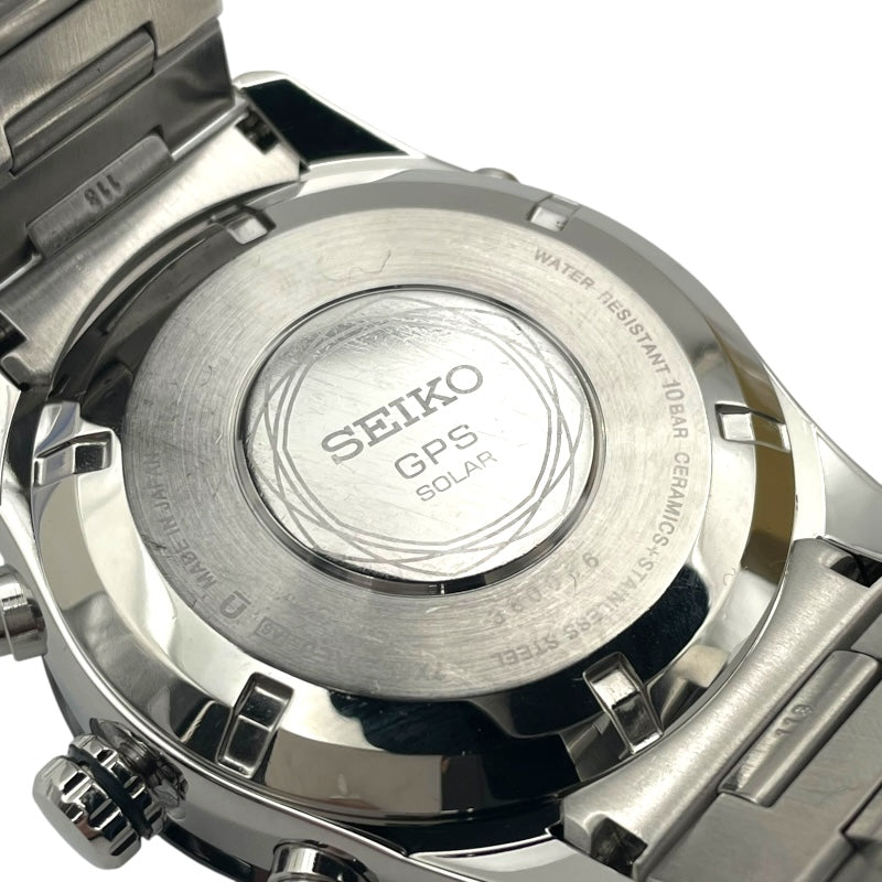 セイコー SEIKO アストロン SBXA021 ブラック SS メンズ 腕時計