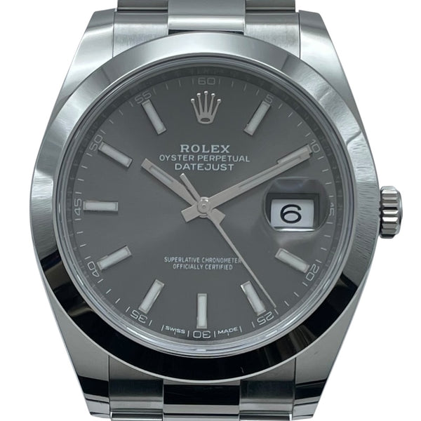 ロレックス ROLEX デイトジャスト41 スレート 126300 グレー SS メンズ 腕時計