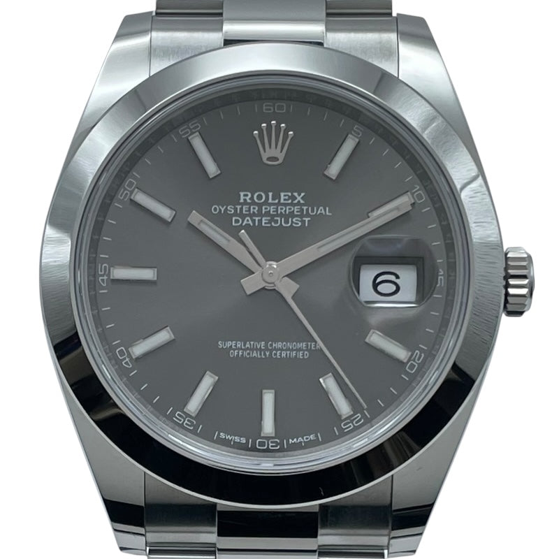 ロレックス ROLEX デイトジャスト41 スレート 126300 グレー SS メンズ 腕時計
