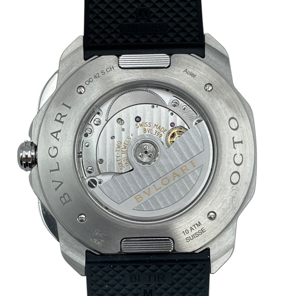 ブルガリ BVLGARI オクト ローマ クロノグラフ 103471 ブラック SS 自動巻き メンズ 腕時計