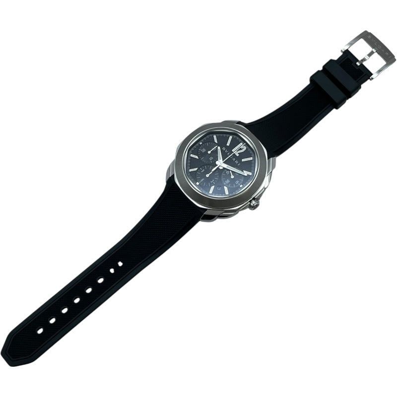 ブルガリ BVLGARI オクト ローマ クロノグラフ 103471 ブラック SS