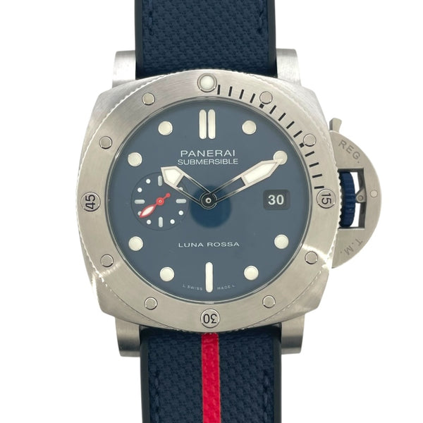 パネライ PANERAI サブマーシブル クアランタ クアトロルナ・ロッサ PAM01391 ネイビー SS メンズ 腕時計