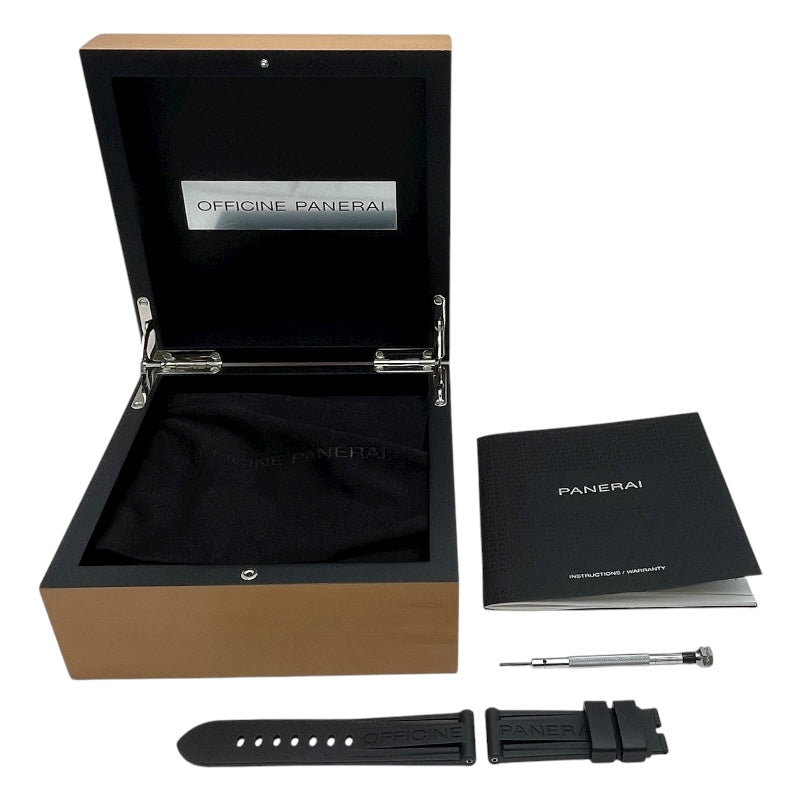 パネライ PANERAI ルミノールマリーナ ロゴ アッチャイオ PAM00660 ホワイト SS 手巻き メンズ 腕時計