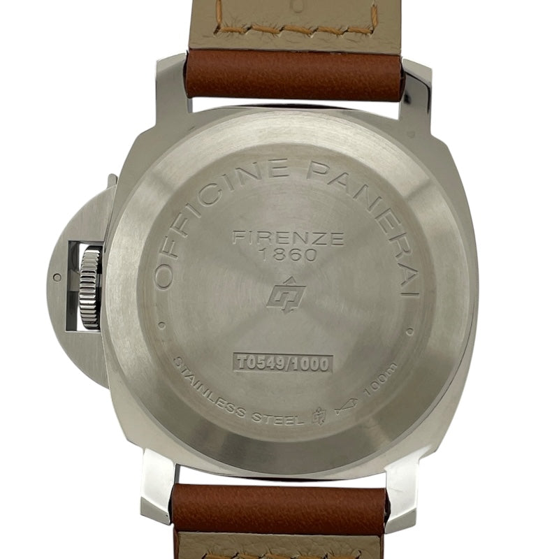 パネライ PANERAI ルミノールマリーナ ロゴ アッチャイオ PAM00660 ホワイト SS 手巻き メンズ 腕時計