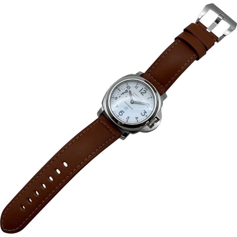 パネライ PANERAI ルミノールマリーナ ロゴ アッチャイオ PAM00660 ホワイト SS 手巻き メンズ 腕時計