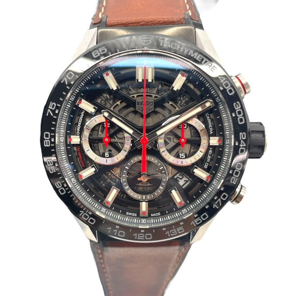 タグ・ホイヤー TAG HEUER カレラ キャリバーホイヤー02 クロノグラフ CBG2010.FT6144 ブラック SS/セラミック メンズ 腕時計