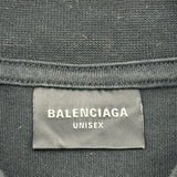 バレンシアガ BALENCIAGA SKATER OVERSIZED フロントロゴ半袖Tシャツ 739028 ブラック コットン ユニセックス 半袖Ｔシャツ
