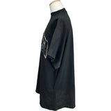 バレンシアガ BALENCIAGA SKATER OVERSIZED フロントロゴ半袖Tシャツ 739028 ブラック コットン ユニセックス 半袖Ｔシャツ