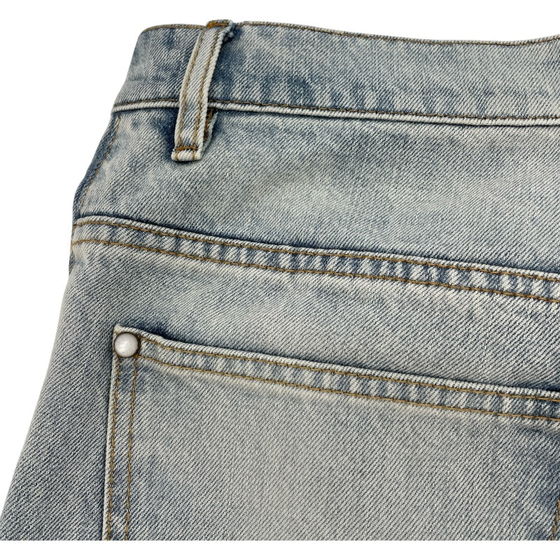 ルイ・ヴィトン LOUIS VUITTON ワイドレッグフィットデニムパンツ HSD５０W ブルー コットン メンズ デニムパンツ