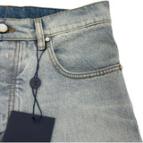 ルイ・ヴィトン LOUIS VUITTON ワイドレッグフィットデニムパンツ HSD５０W ブルー コットン メンズ デニムパンツ