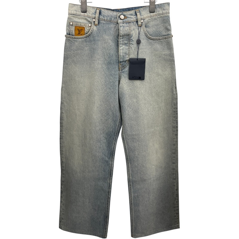ルイ・ヴィトン LOUIS VUITTON ワイドレッグフィットデニムパンツ HSD５０W ブルー コットン メンズ デニムパンツ