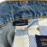 ルイ・ヴィトン LOUIS VUITTON ワイドレッグフィットデニムパンツ HSD５０W ブルー コットン メンズ デニムパンツ