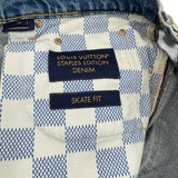 ルイ・ヴィトン LOUIS VUITTON ワイドレッグフィットデニムパンツ HSD５０W ブルー コットン メンズ デニムパンツ
