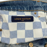 ルイ・ヴィトン LOUIS VUITTON ワイドレッグフィットデニムパンツ HSD５０W ブルー コットン メンズ デニムパンツ