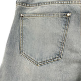 ルイ・ヴィトン LOUIS VUITTON ワイドレッグフィットデニムパンツ HSD５０W ブルー コットン メンズ デニムパンツ