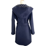 ルイ・ヴィトン LOUIS VUITTON モノグラム裏地ラップコート FFC022QWE ネイビー ウール レディース トレンチコート