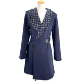 ルイ・ヴィトン LOUIS VUITTON モノグラム裏地ラップコート FFC022QWE ネイビー ウール レディース トレンチコート